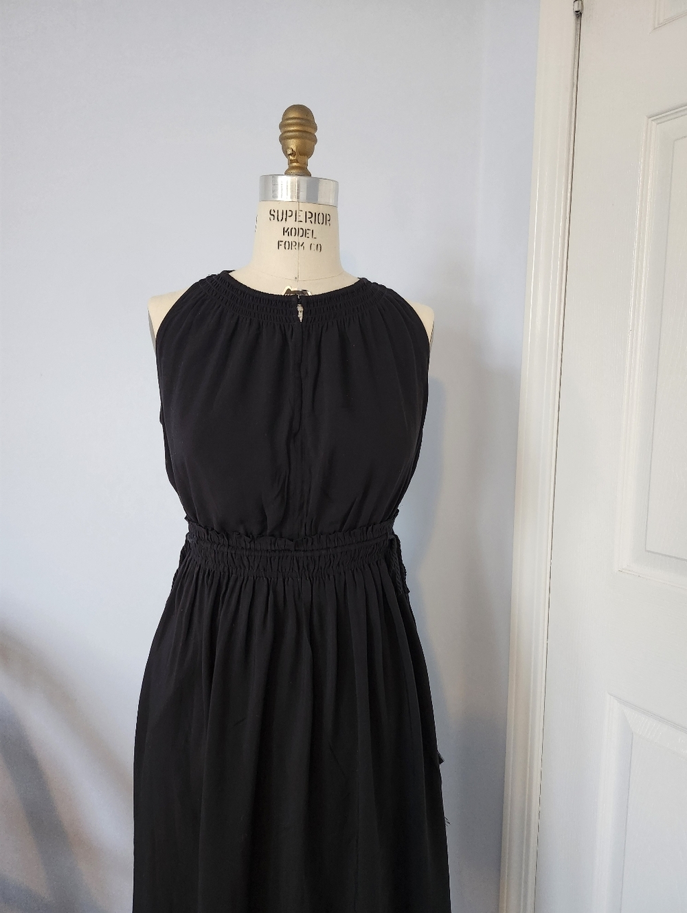 Club Monaco Black Elastic Midi Dres 00 size - Picture 4 of 12